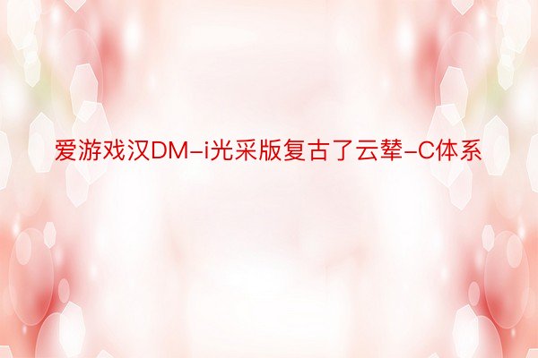 爱游戏汉DM-i光采版复古了云辇-C体系